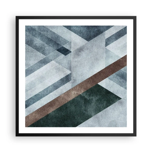 Plagát v čiernom ráme - Sofistikovaná elegancia geometrie - 60x60 cm