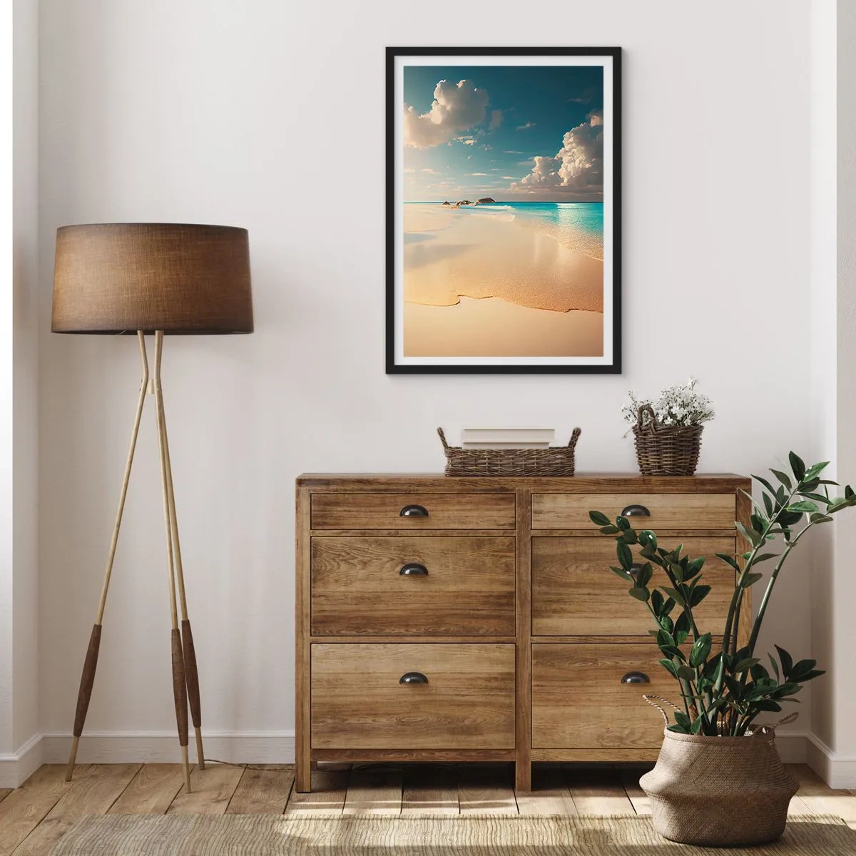 Plagát v čiernom ráme - Vysnený deň - 30x40 cm