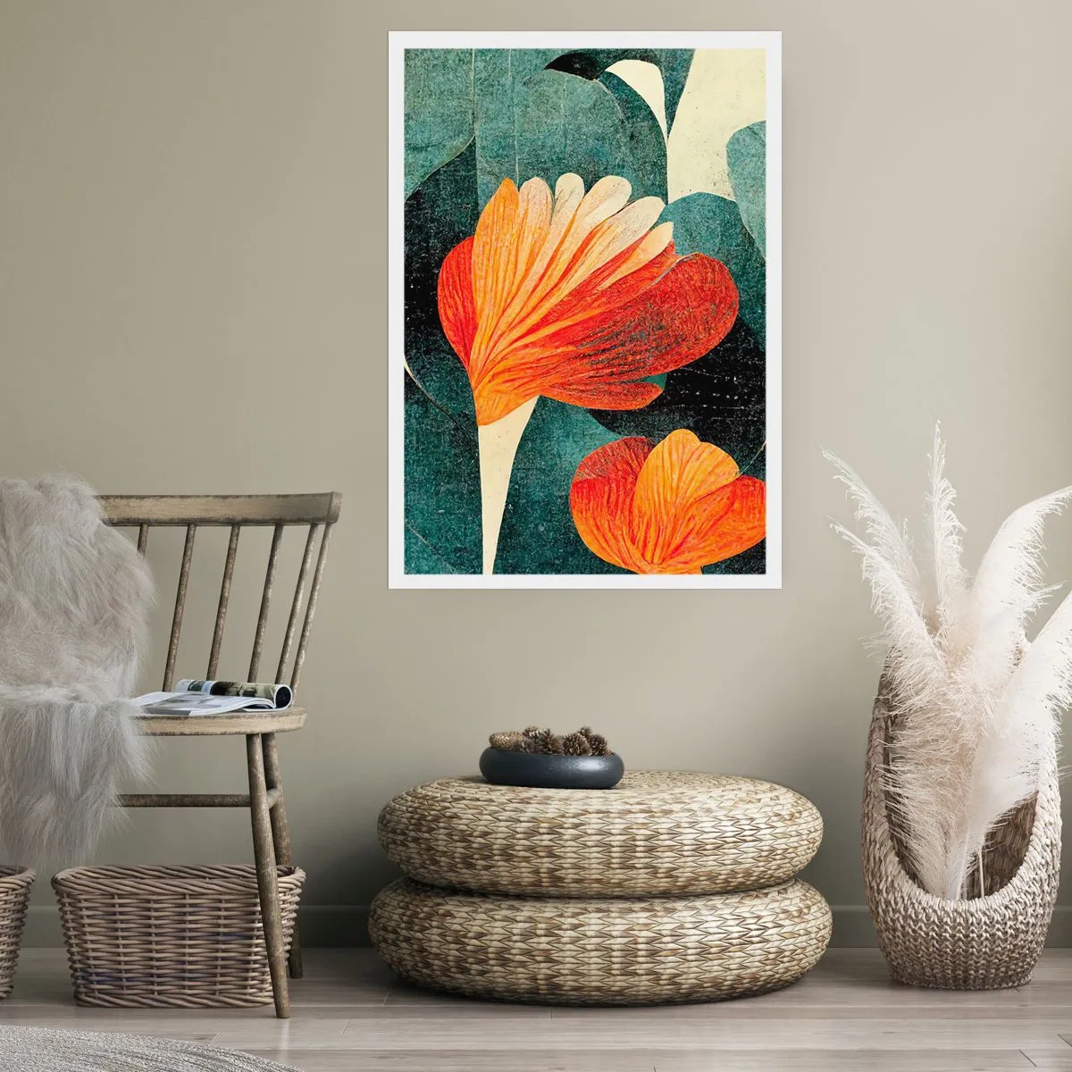 Plagát - Tropické horúco a chlad zelene - 50x70 cm
