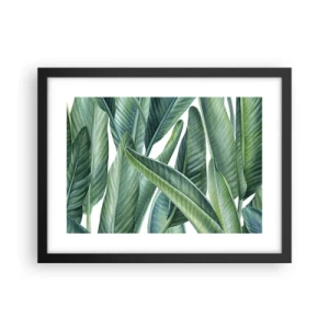 Plagát v čiernom ráme - Proste zelená - 40x30 cm