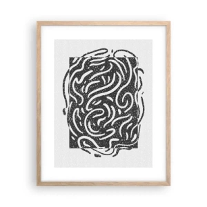 Plagát v ráme zo svetlého duba - Abstrakcia: tanec radosti - 40x50 cm