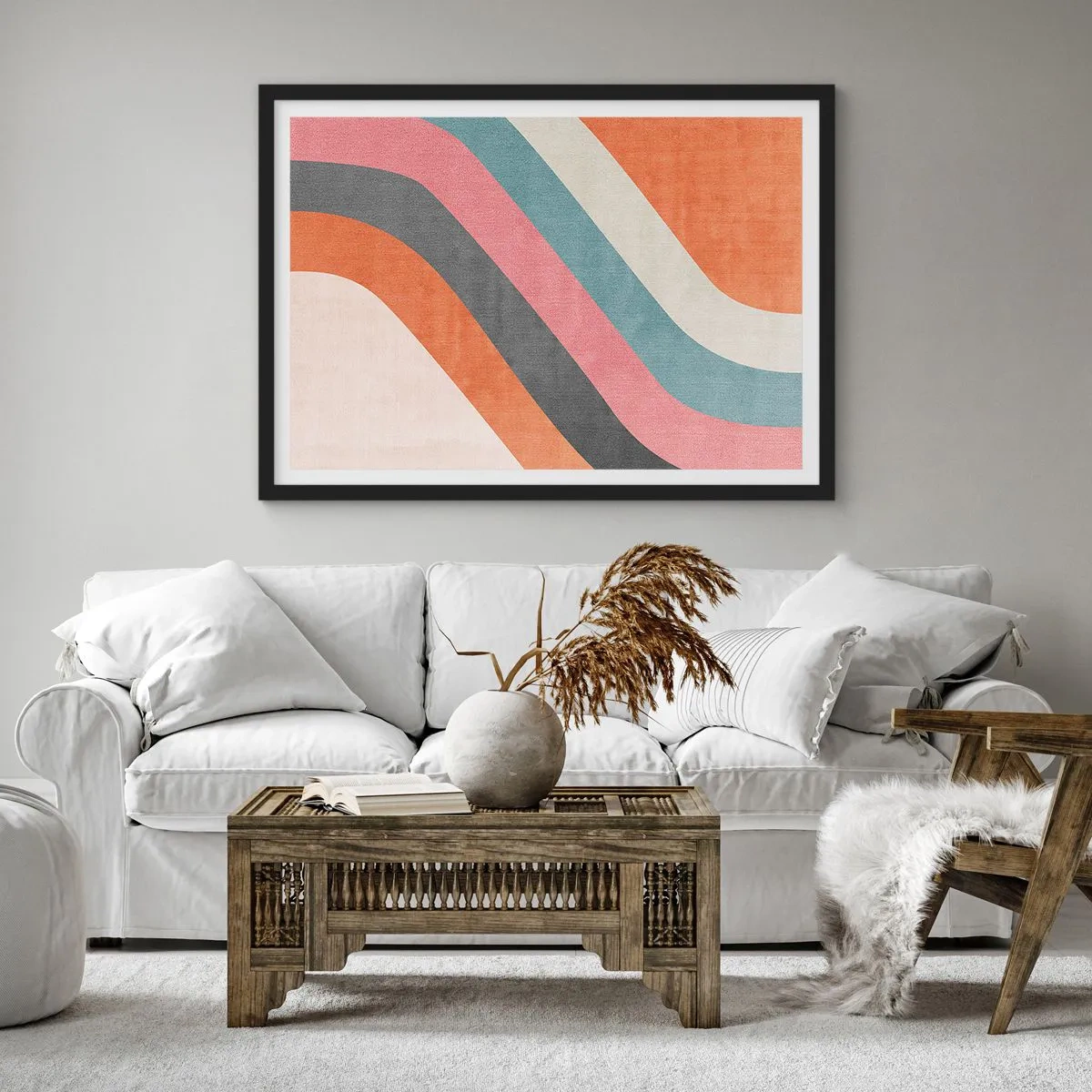 Plagát v čiernom ráme - Diagonálna kompozícia – pohyb - 91x61 cm