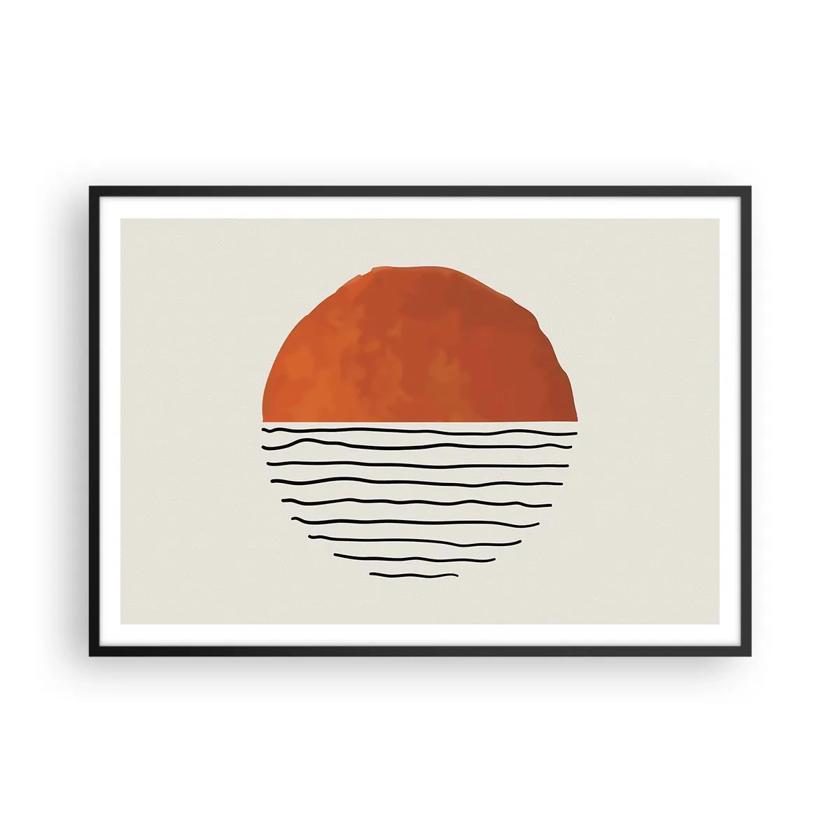 Plagát v čiernom ráme - V japonskej atmosfére - 100x70 cm