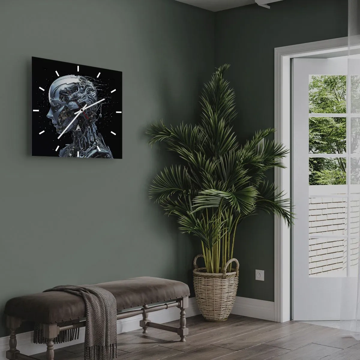 Nástenné hodiny - Technológia je žena - 40x40 cm