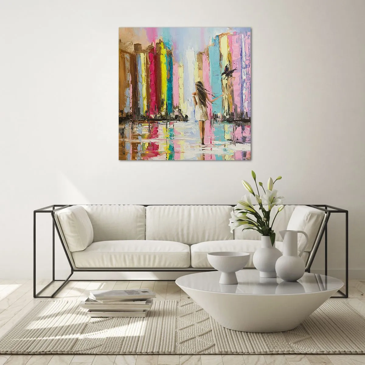 Obraz na skle - Poď so mnou - 70x70 cm