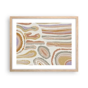 Plagát v ráme zo svetlého duba - Farebné prierezy - 50x40 cm