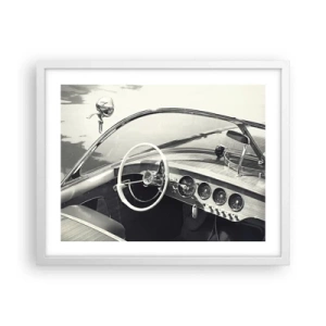 Plagát v bielom ráme - Počasie pre bohatých - 50x40 cm