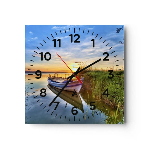Nástenné hodiny - Zátoka splnených snov - 30x30 cm