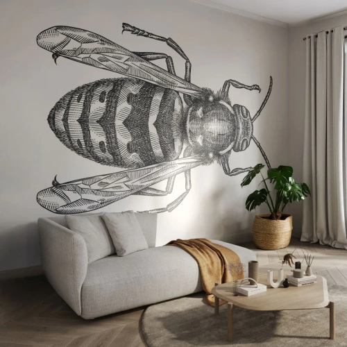 Fototapeta Premium Canvas - Z hmyzej planéty - Osa, Hmyz, Minimalistický - 400x280 cm