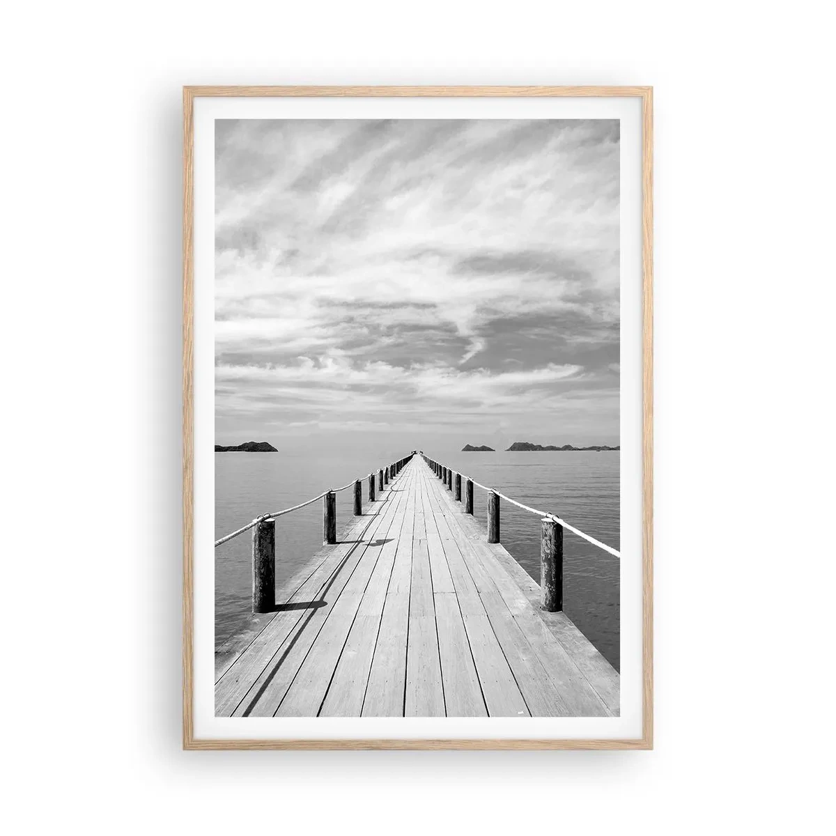 Plagát v ráme zo svetlého duba - Čo tak cesta… - 70x100 cm