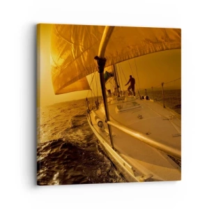 Obraz na plátne - Zlatý večer po viacfarebnom dni - 30x30 cm