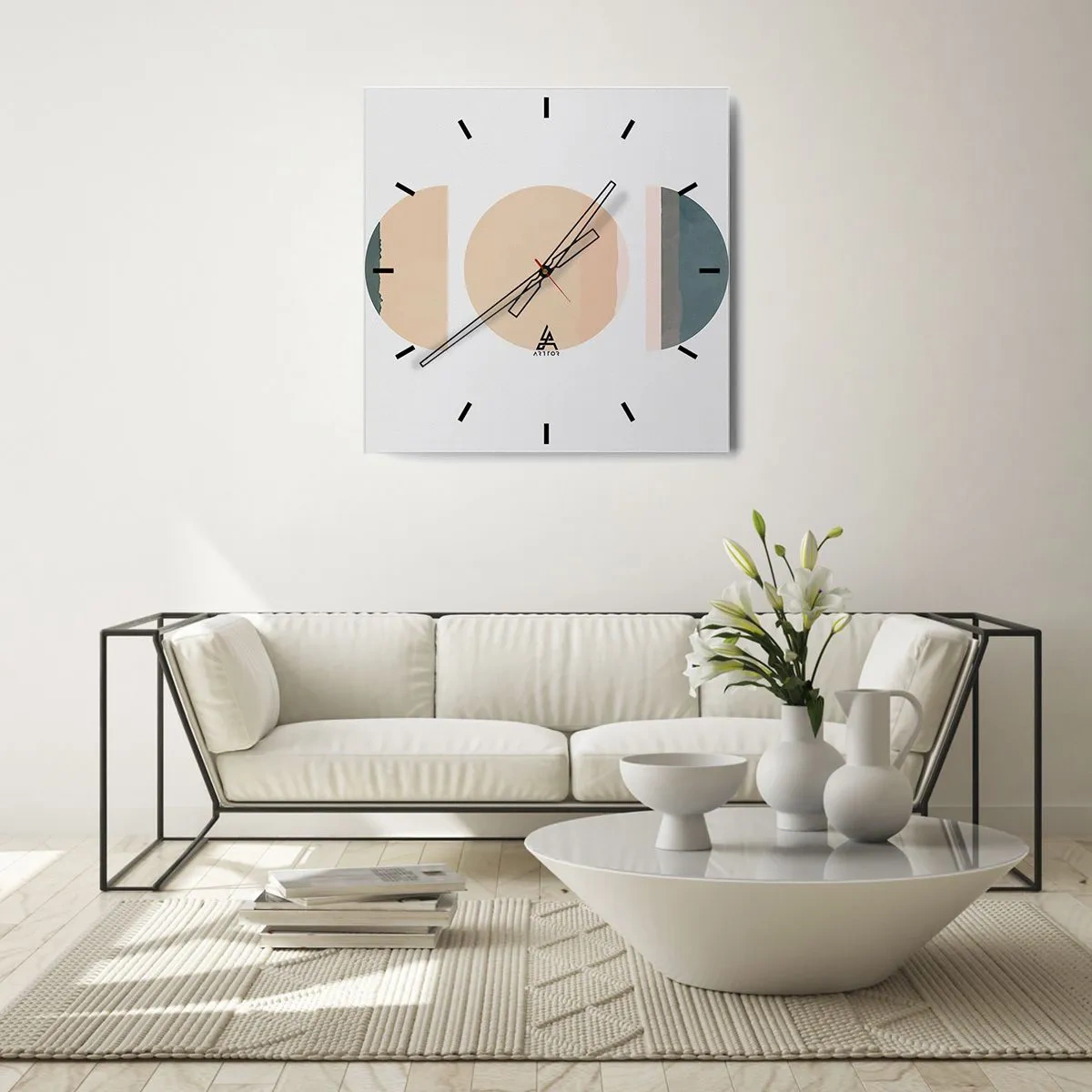 Nástenné hodiny - Kruh za kruhom - 30x30 cm