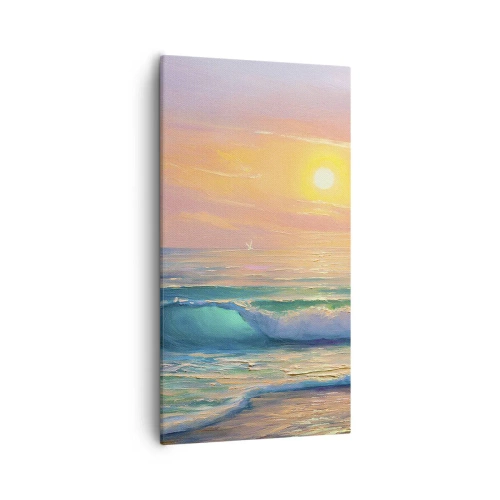Obraz na plátne - Tyrkysová pieseň vĺn - 55x100 cm