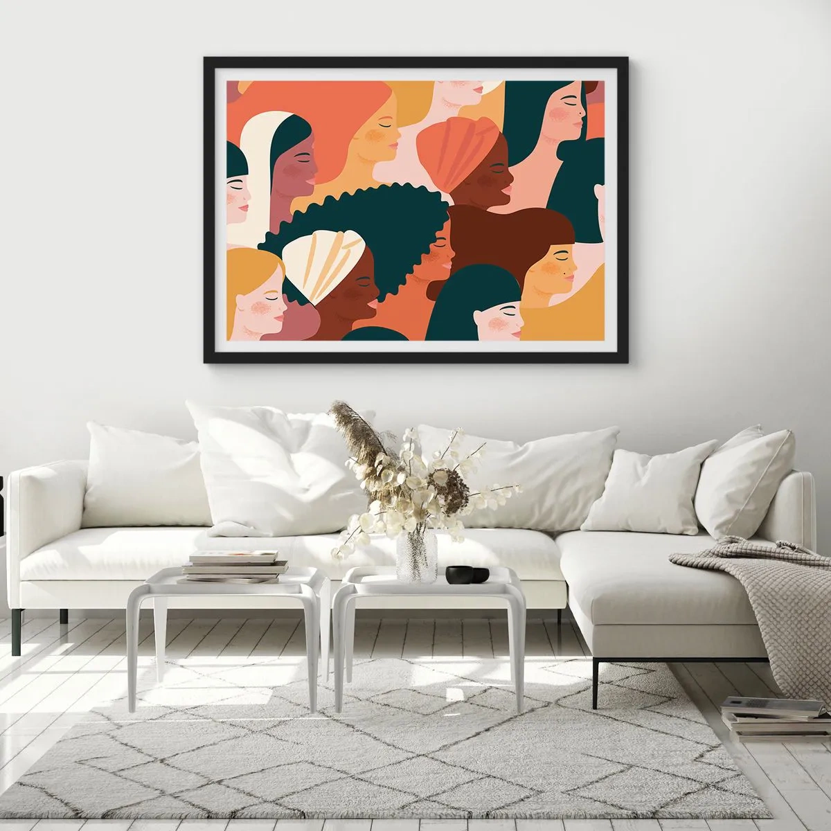 Plagát v čiernom ráme - Iba ženskosť - 50x40 cm