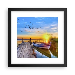 Plagát v čiernom ráme - Dovidenia, do zajtrajška - 30x30 cm