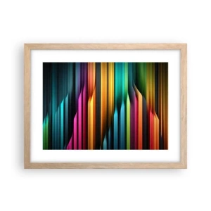 Plagát v ráme zo svetlého duba - Svetelný organ - 40x30 cm