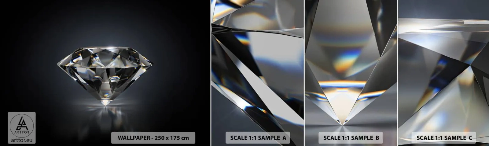 Vzorka samolepiacej fototapety Deluxe Sticker - Best girls friend - diamant, diamant, drahokam - 100x30 cm