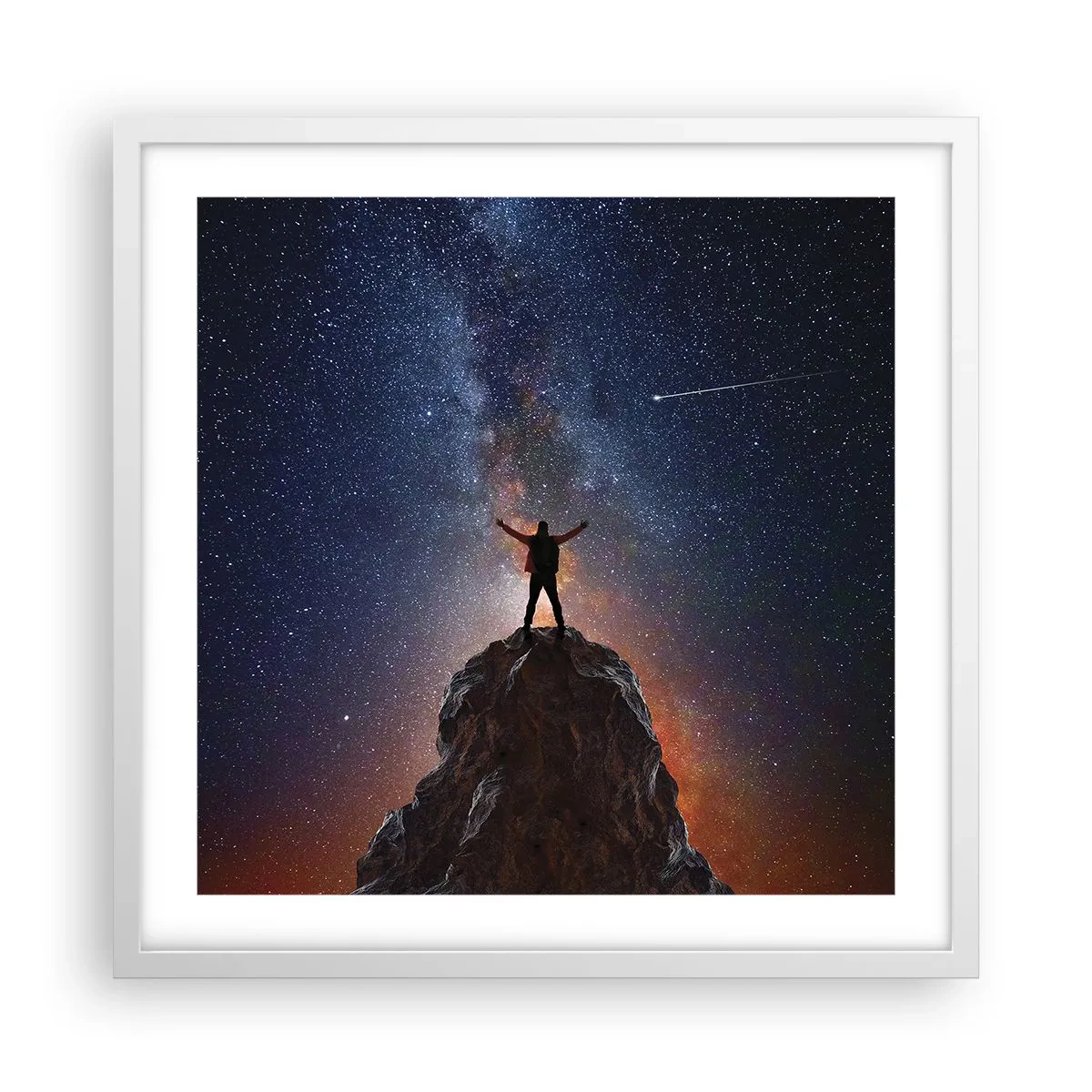 Plagát v bielom ráme - Sila je so mnou! - 50x50 cm