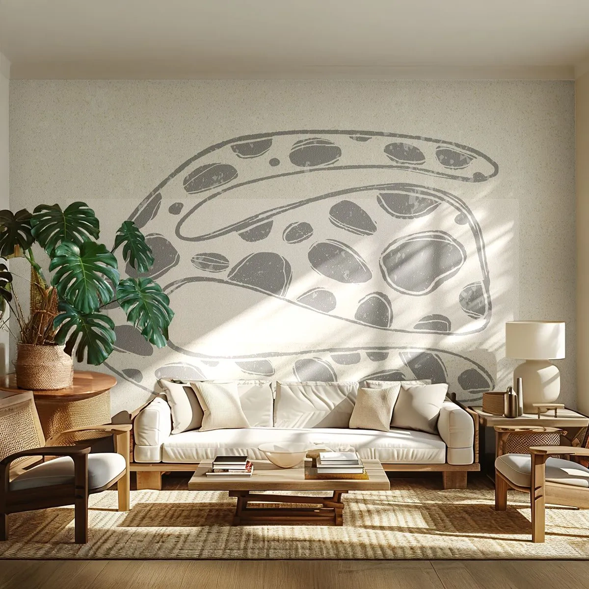 Fototapeta Standard Eco - Bizarná bytosť - Boho, Minimalizmus, Svetlý - 250x175 cm
