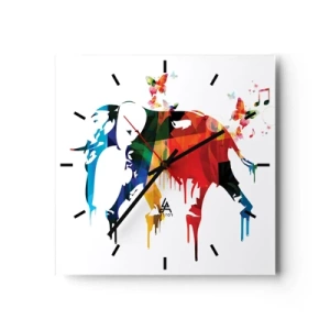 Nástenné hodiny - Tancovať môže každý - 40x40 cm