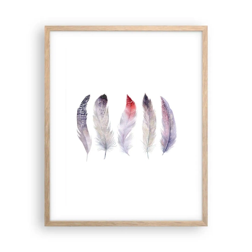 Plagát v ráme zo svetlého duba - Jemné ako rôznofarebná hmla - 40x50 cm