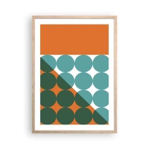 Plagát v ráme zo svetlého duba - Hore a šikmo - 50x70 cm