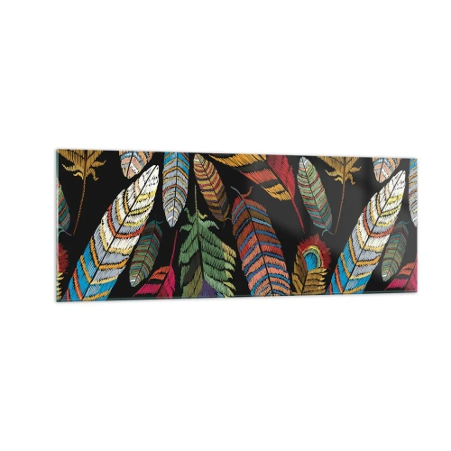 Obraz na skle - Vtáčí karneval - 140x50 cm