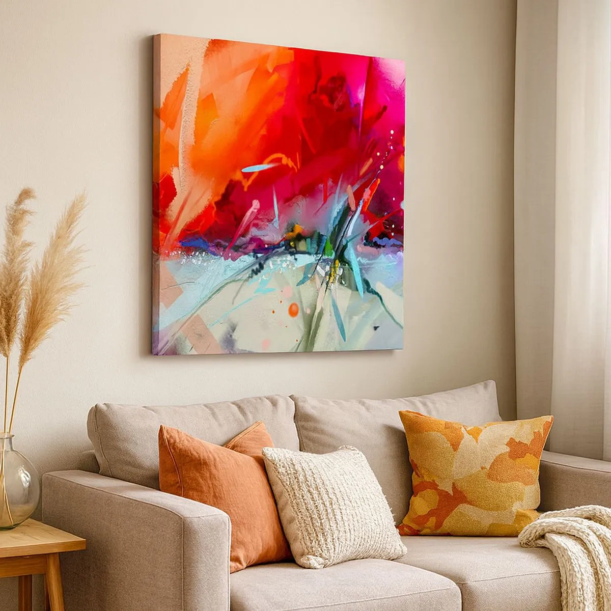 Obraz na plátne - Explózia svetiel a farieb - 30x30 cm