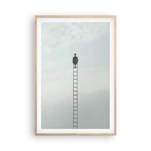 Plagát v ráme zo svetlého duba - Povzniesť sa nad to - 61x91 cm