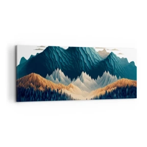 Obraz na plátne - Dokonalá horská krajina - 100x40 cm