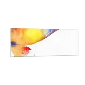 Obraz na skle - Portrét dámy    - 140x50 cm