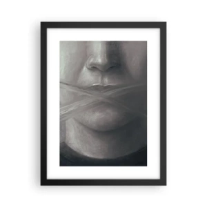 Plagát v čiernom ráme - Ani slovo - 30x40 cm