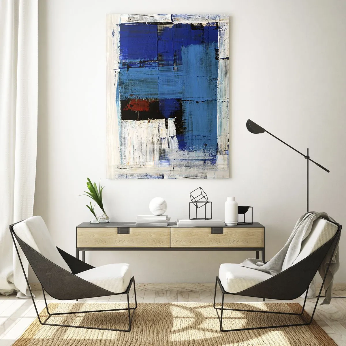 Obraz na skle - Tajomstvo modrej - 50x70 cm