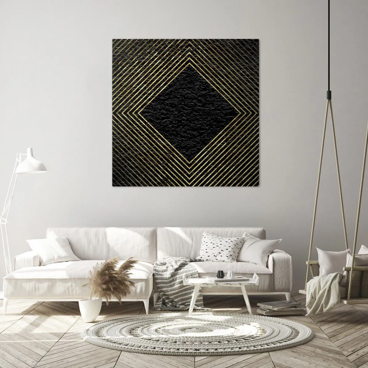 Obraz na plátne - Geometria v štýle glamour - 50x50 cm