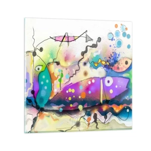 Obraz na skle - Niet slov! - 70x70 cm