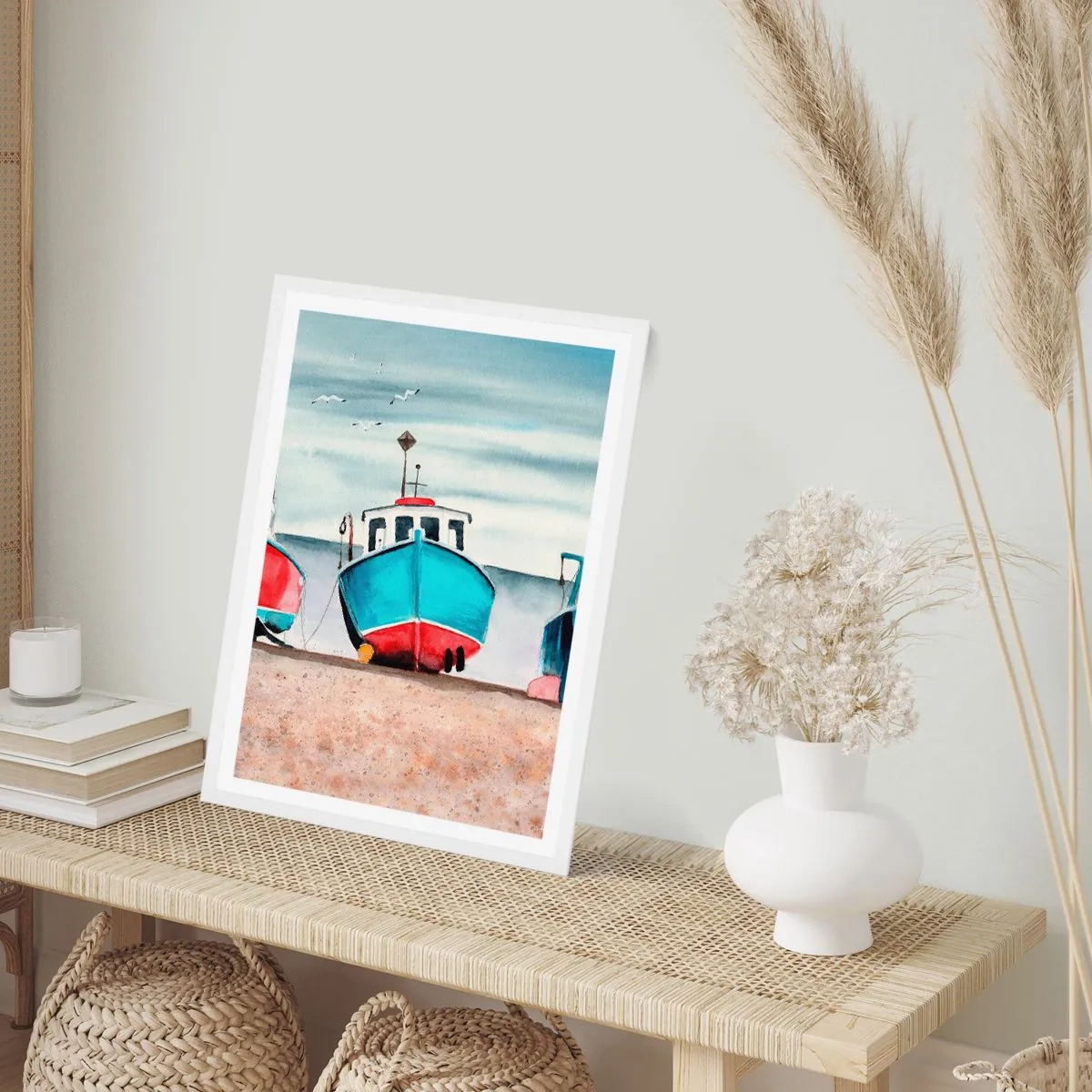 Plagát v bielom ráme - Pripravené na úlovok - 70x100 cm