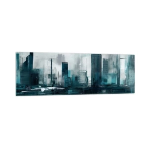 Obraz na skle - Mesto vo farbe dažďa - 160x50 cm