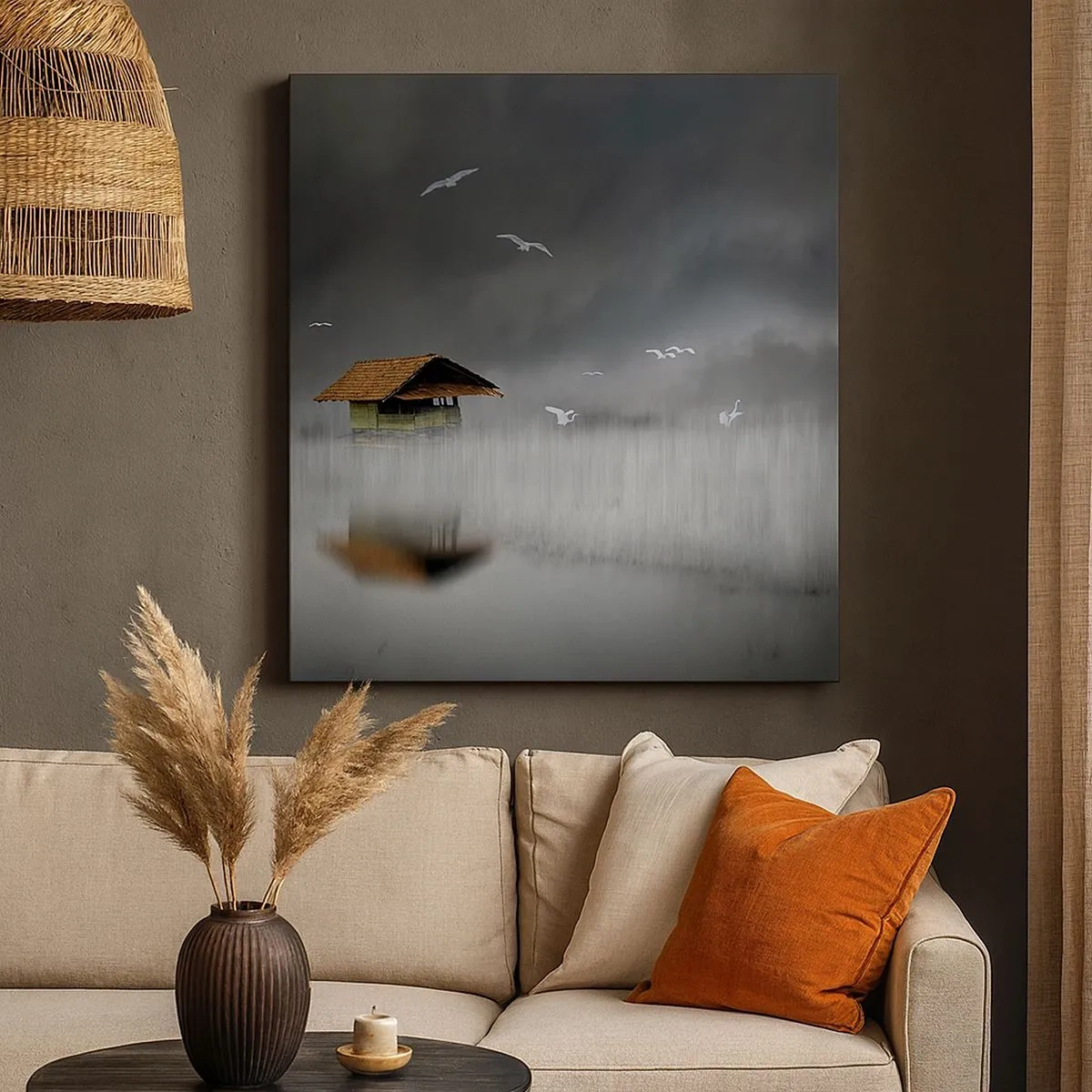 Obraz na plátne - Úkryt pred dažďom - 30x30 cm