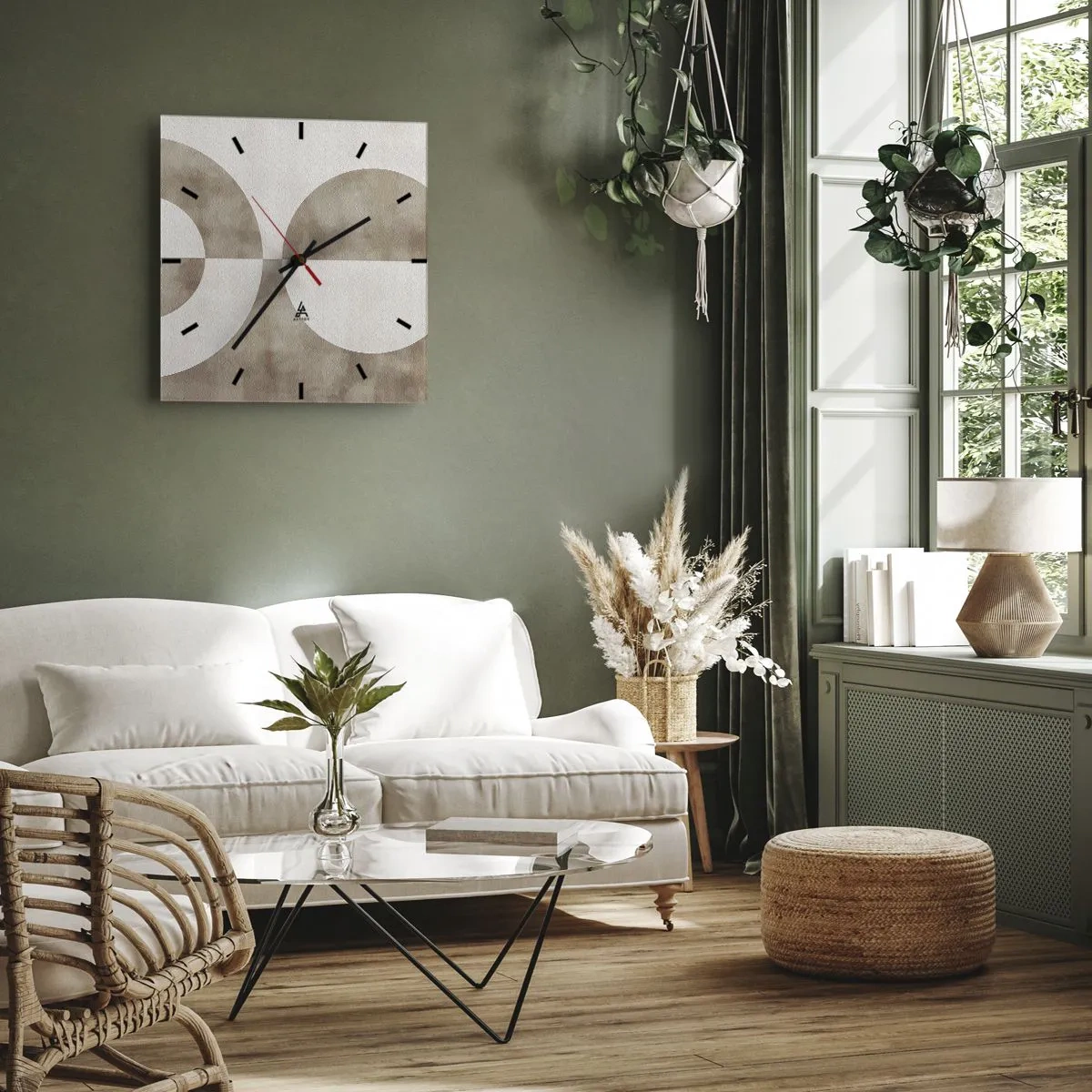 Nástenné hodiny - Podobnosti a rozdiely - 30x30 cm