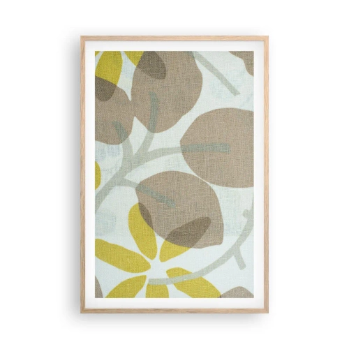 Plagát v ráme zo svetlého duba - Kompozícia v plnom slnku - 61x91 cm