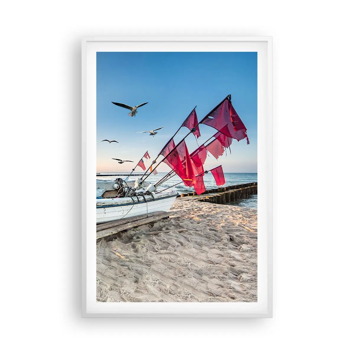 Plagát v bielom ráme - Zaslúžená prestávka - 61x91 cm