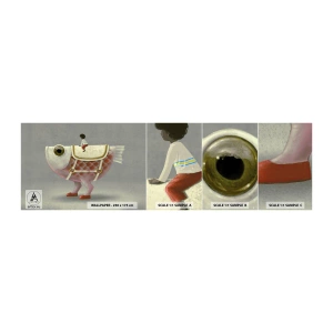 Vzorka Fototapeta Standard Eco - Rybí jazdec - Abstrakcia, Ryby, Pre deti - 100x30 cm