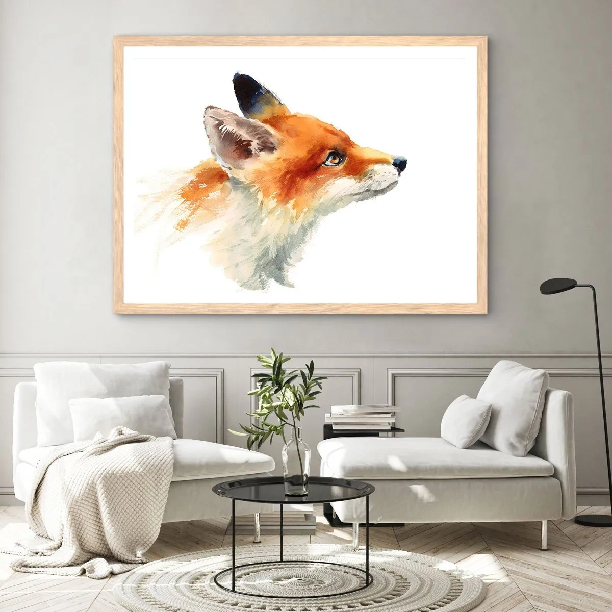 Plagát v ráme zo svetlého duba - Opatrnosti nie je nikdy dosť - 91x61 cm