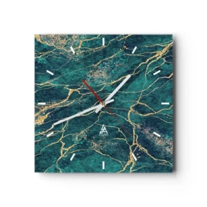 Nástenné hodiny - Zlatá žila - 30x30 cm
