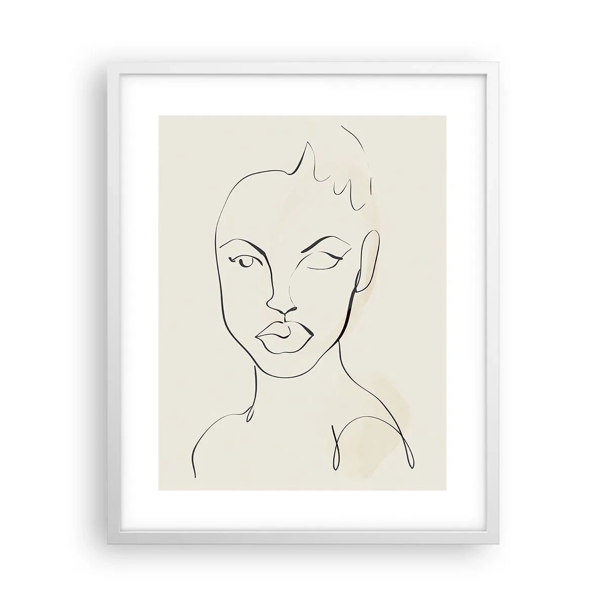 Plagát v bielom ráme - Obrys zmyselnosti - 40x50 cm