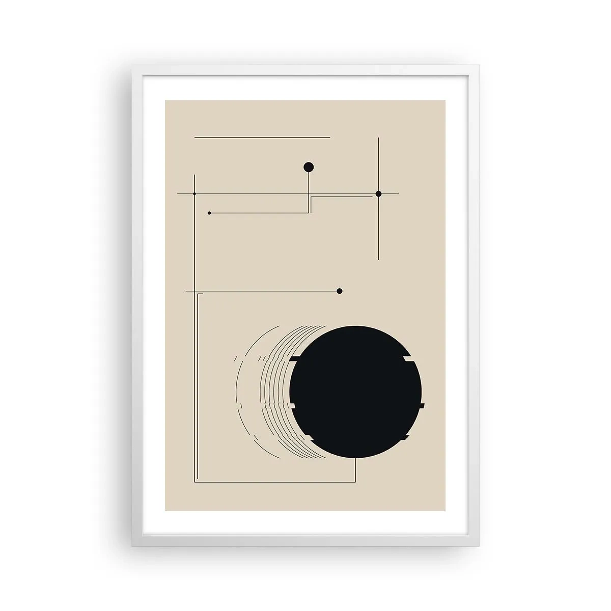 Plagát v bielom ráme - Pružná a dynamická kompozícia - 50x70 cm