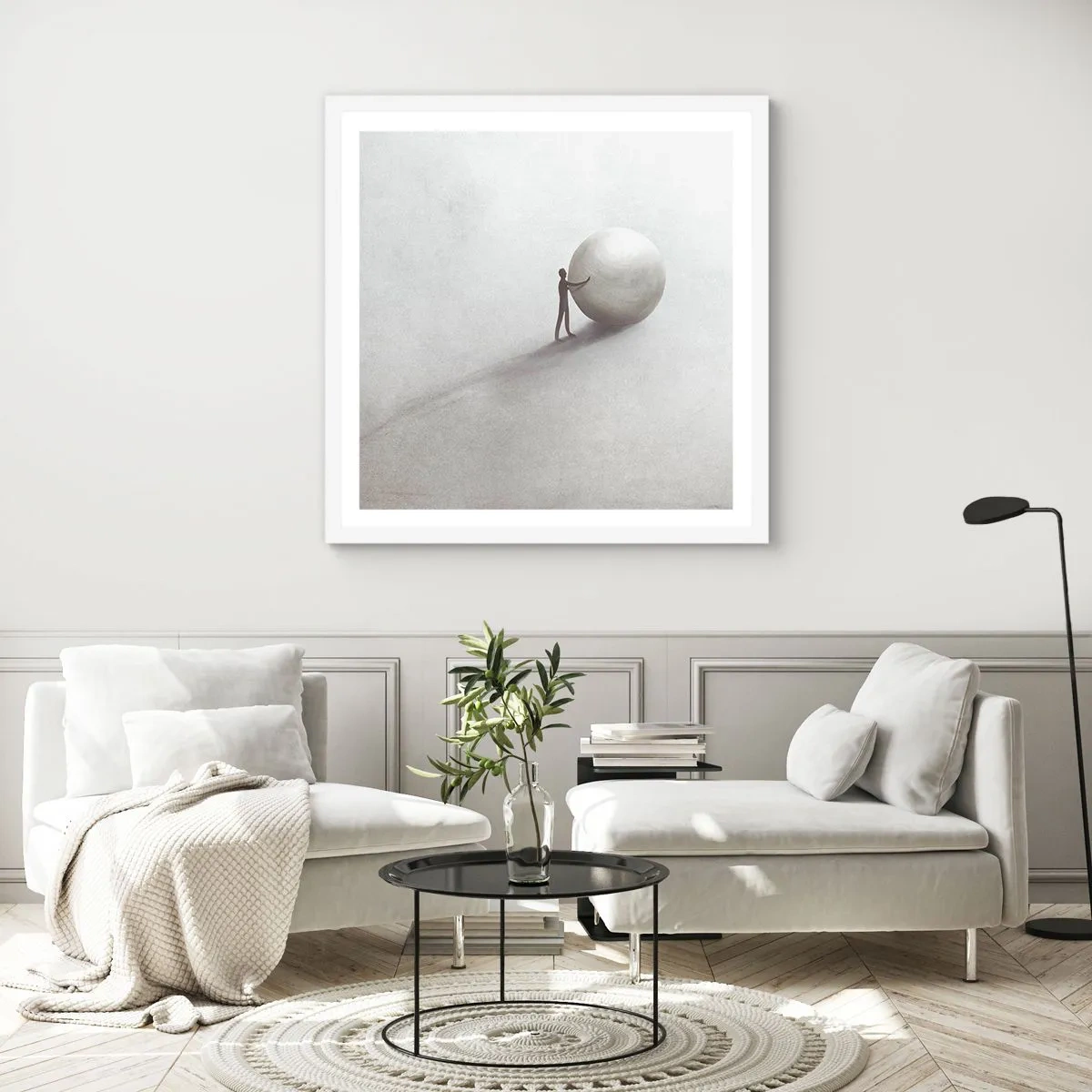 Plagát v bielom ráme - Hra života - 40x40 cm