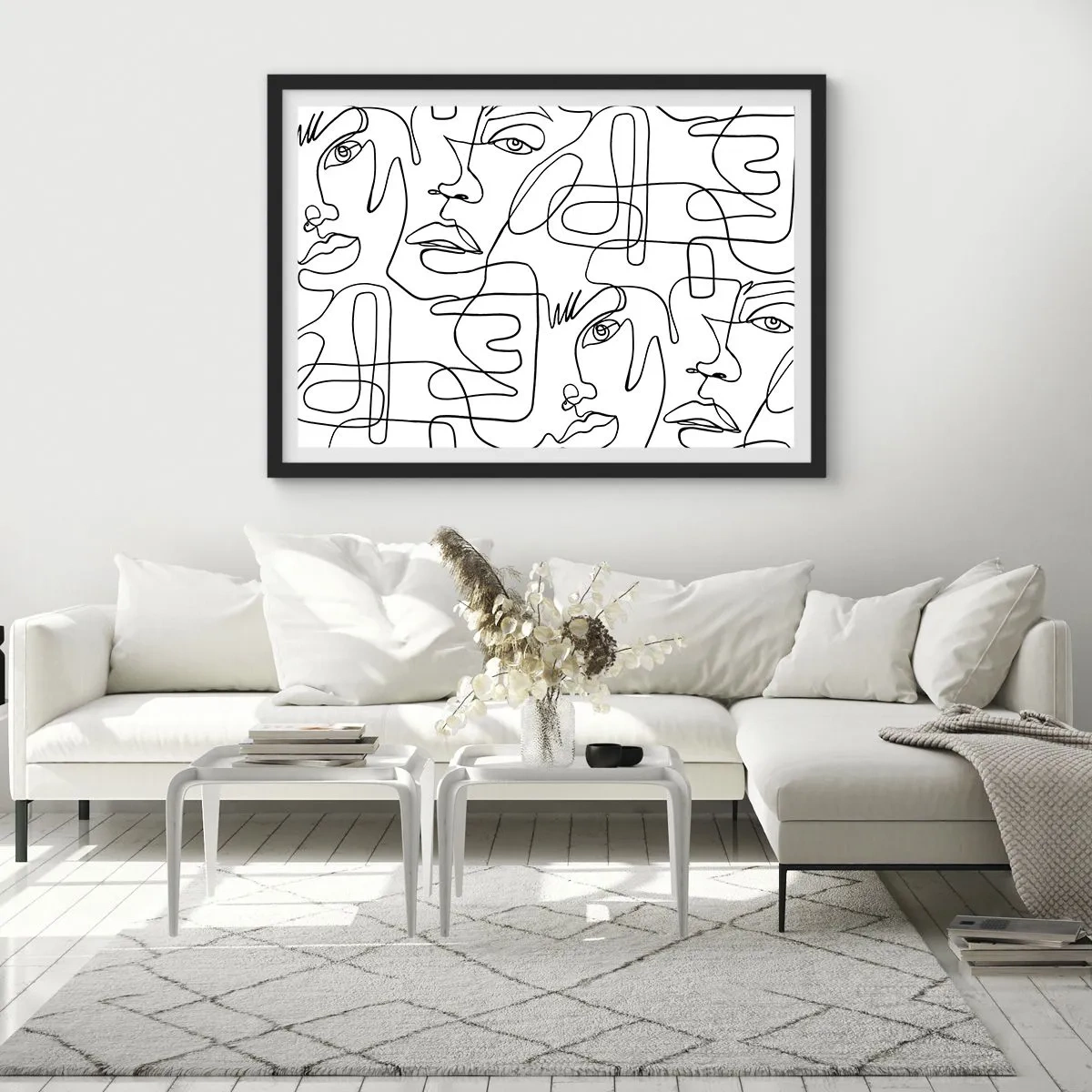 Plagát v čiernom ráme - V spletených emóciách - 100x70 cm