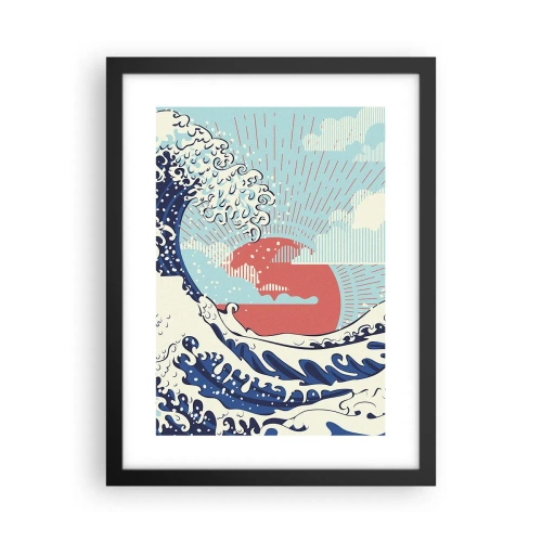 Plagát v čiernom ráme - Z japonských inšpirácií - 30x40 cm