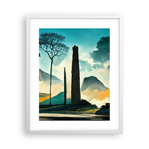 Plagát v bielom ráme - Vyššie a vyššie - 40x50 cm